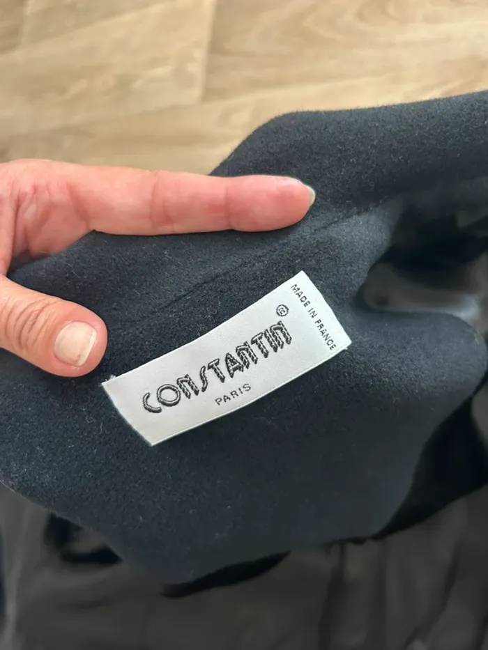 Constantin,caban manteau long noir laine, angora, cachemire , femme, taille 42 - photo numéro 12