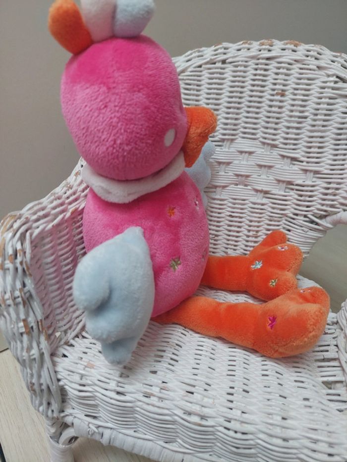 Tape a l'œil - peluche doudou poule rose - photo numéro 2