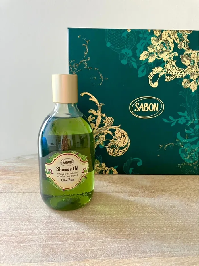 Coffret Rituel Corps Sabon Olive Bliss avec  crème, gommage, huile de douche - photo numéro 5