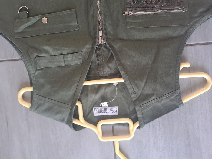 Veste sans manches neuf kaki Together Taille 40 - photo numéro 4
