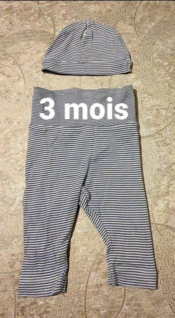 Bas + bonnet 3 mois H&M