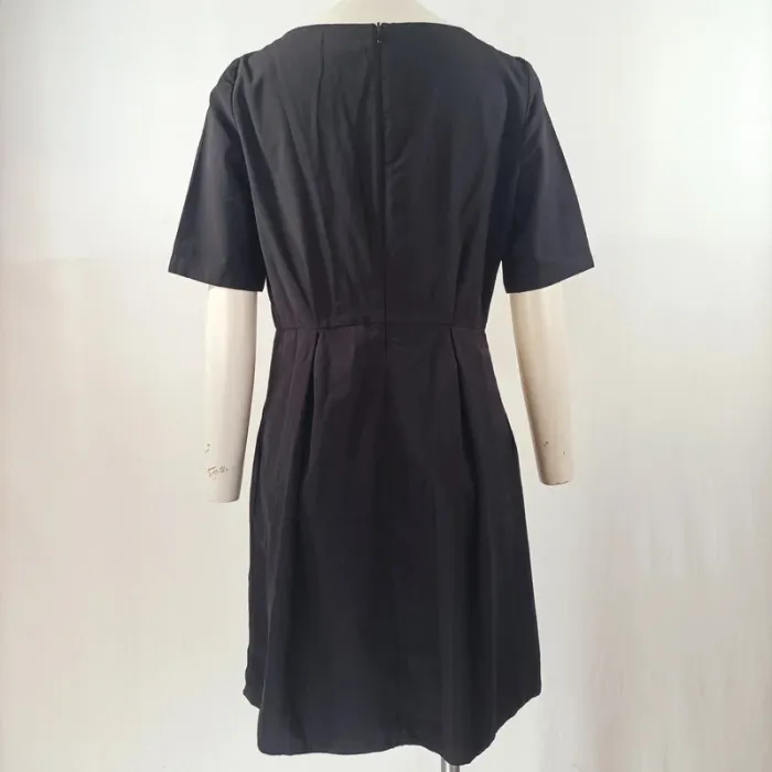 Robe noire Tara Jarmon en laine mélangée, coupe patineuse, taille 40 A1137 - photo numéro 4