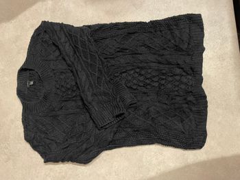 Pull Talbots noir en maille torsadée – Taille M