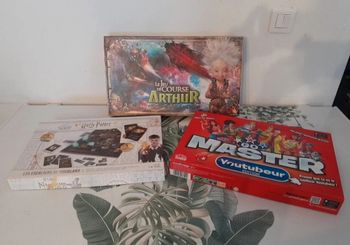 Lot de 3 jeux de société Arthur et la vengeance de maltazard harry potter Go Master youtubeur