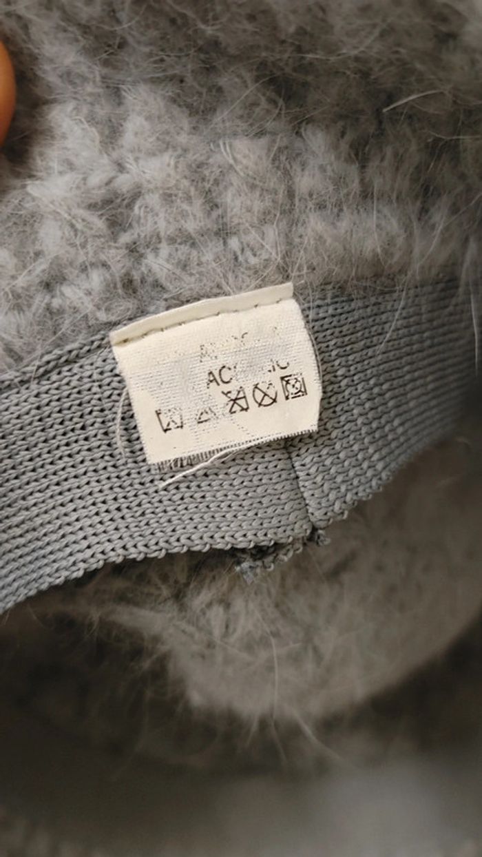 Élégant bonnet chapeau en crochet bob en laine angora et en acrylique - photo numéro 7