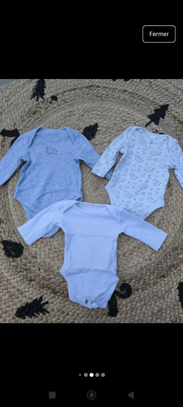 Lot 13 bodys manches longues 1 mois - photo numéro 4