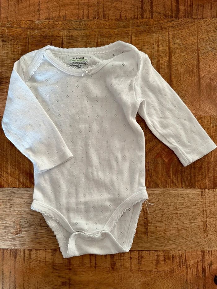 Body manches longues blanc Kiabi 3 mois