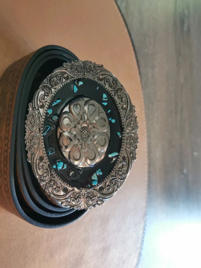 Ceinture de cowboy country fleur - photo numéro 2