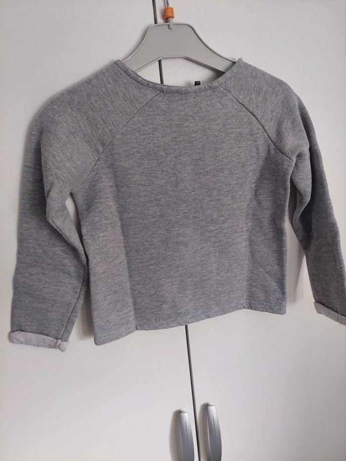 Pull gris & rose - photo numéro 3