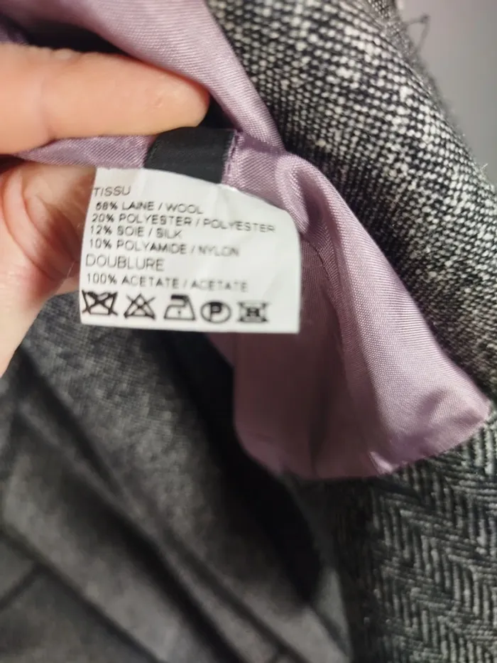 Ensemble veste + jupe en laine Gris Jupe asymétrique | Helena Sorel - A834 - photo numéro 17