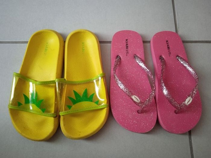 Lot de 2 paires de claquettes fille - 31