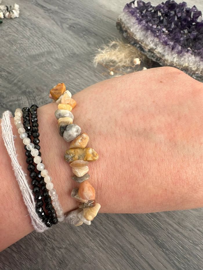 Bracelet en agate crazy lace véritable du Mexique – Pierre naturelle - photo numéro 5