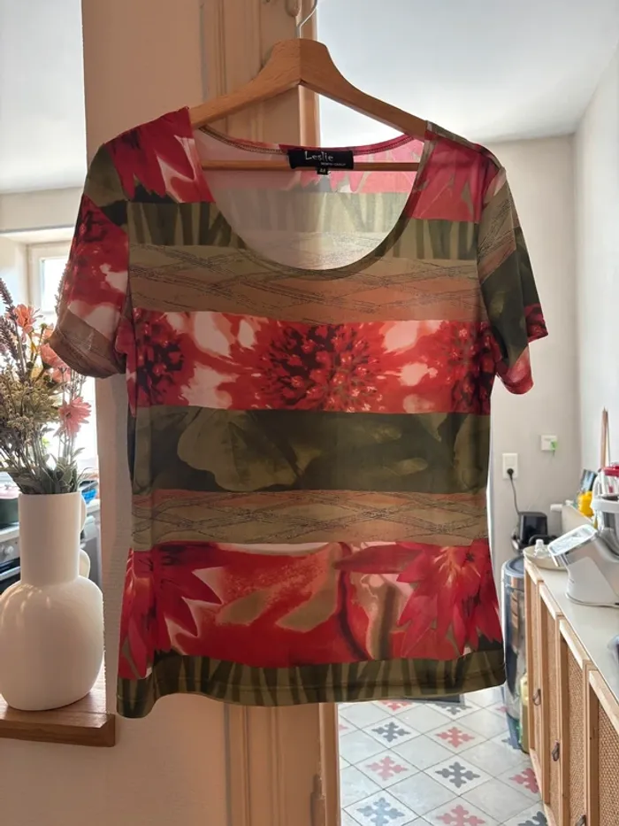 T-shirt à motif fleuri Leslie Monte-Carlo - Taille 44