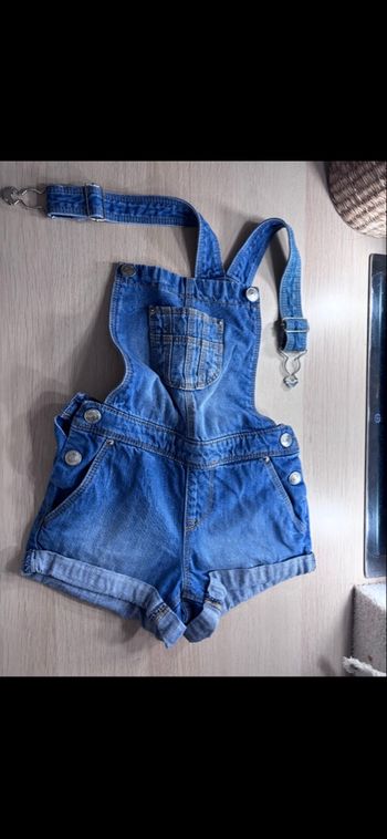 Combi short fille en jean Kiabi