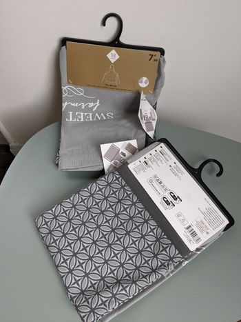 Lot de 2 tabliers gris tex