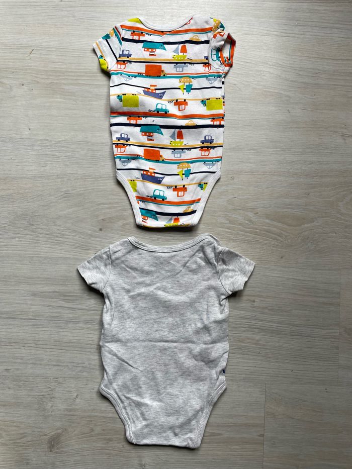 Lot de 2 bodys garçon DPAM 3 mois - photo numéro 2