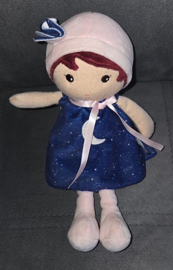 Doudou poupee tendresse Aurore - Robe bleu- Lune - Kaloo