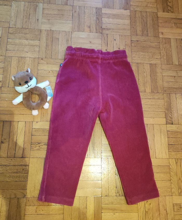 Pantalon velours côtelé Boutchou couleur framboise taille 36 mois - photo numéro 6