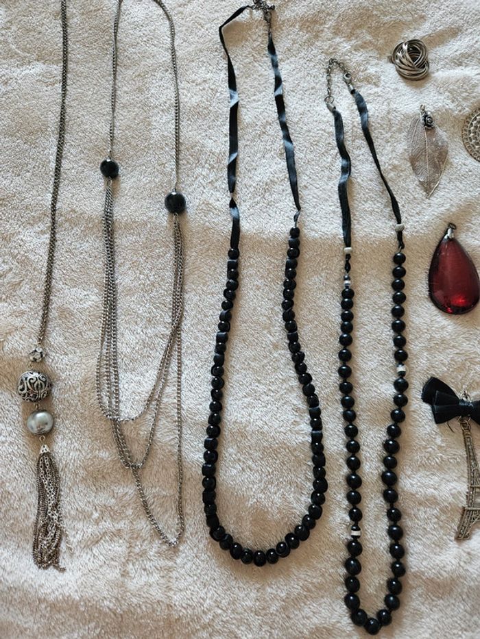 Lot de colliers longs et pendentifs fantaisie y2k - photo numéro 4