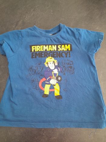 Tee-shirt sam le pompier 2-4 ans