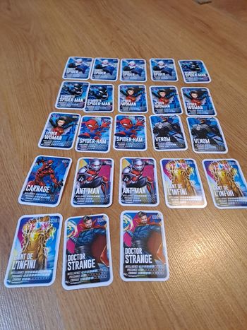 Cartes Marvel de 31 à 39