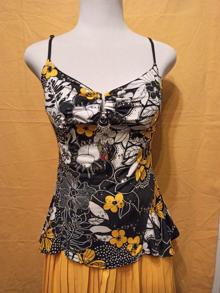 Blouses hawaïenne asymétrique avec bijoux