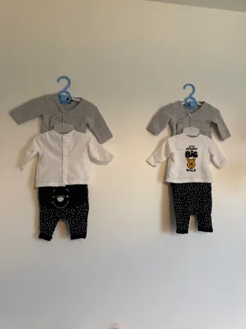 Lot de 2 ensembles 3 pièces Disney pour jumeaux naissance 0 mois
