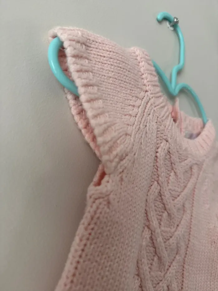 👚 pull sans manche hiver - bébé fille -1 mois -54 cm - kitchoun-très bon état - photo numéro 4