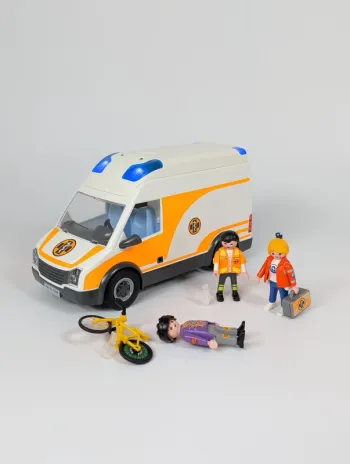 Playmobil Ambulance et cycliste