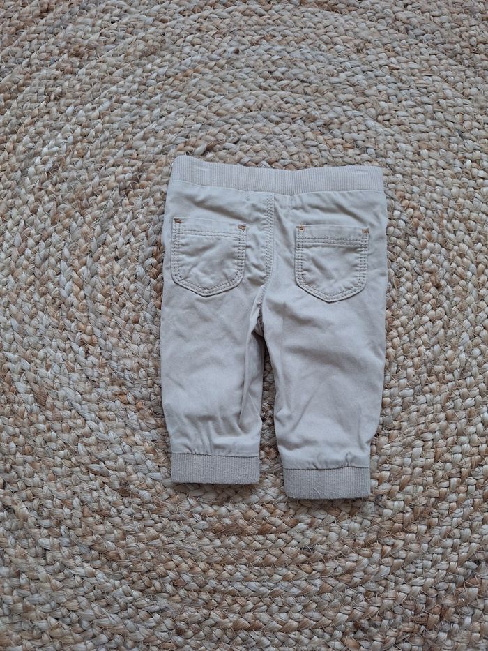 Jogpant coton beige bébé garcon Okaïdi 3 mois 59 cm - photo numéro 4