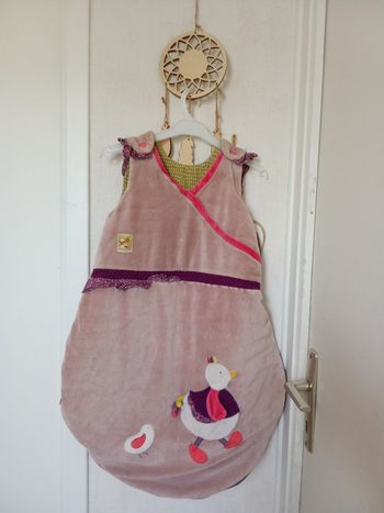 Turbulette gigoteuse bébé fille moulin roty rose perle Tog 3 , 0- 6mois