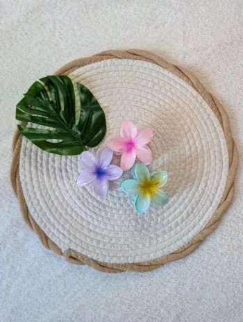 🌺 Lot de trois barrettes cheveux fleurs