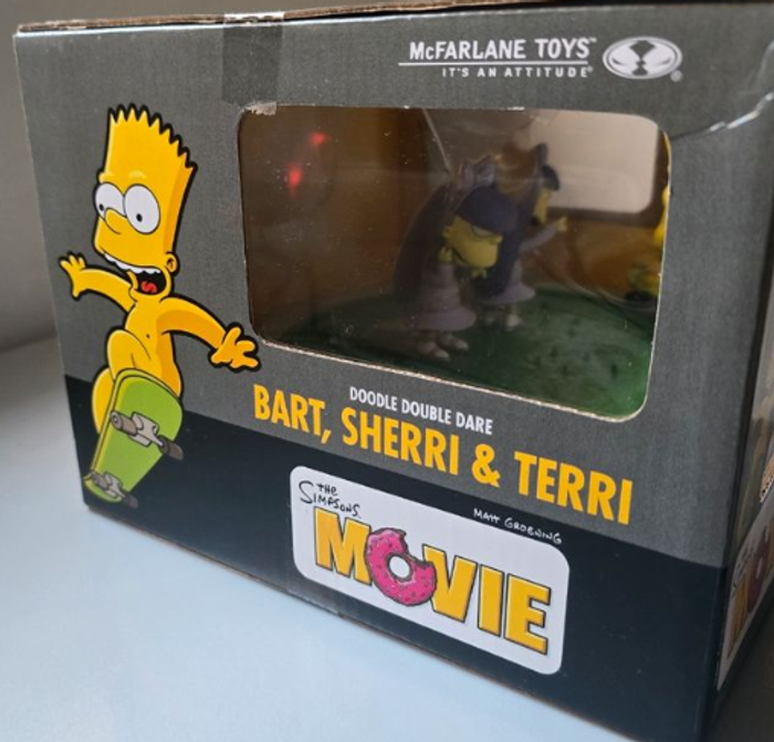 Figurine set Simpsons McFarlane Doodle Double dare Bart Sherry & Terry - photo numéro 5