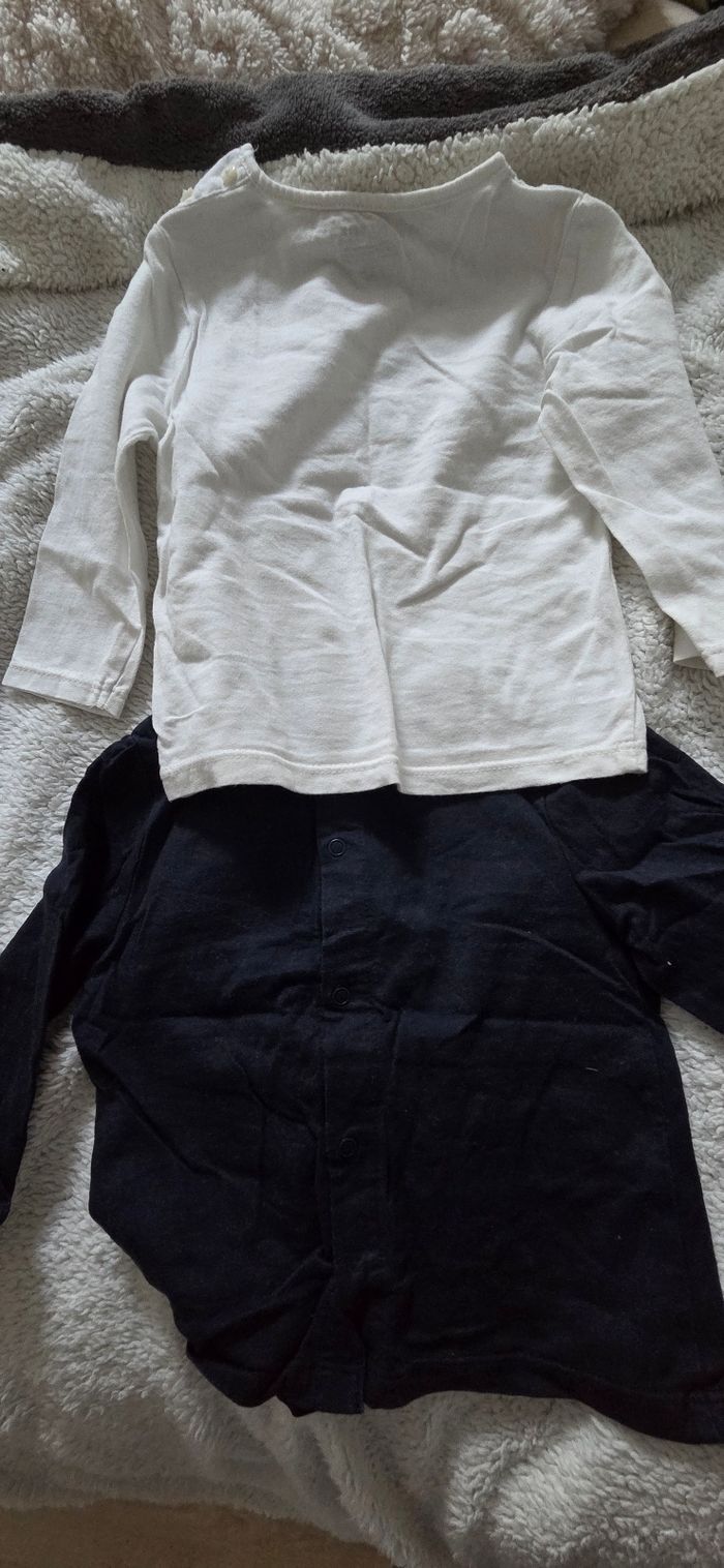 Lot 2 tee-shirts manches longues 12 mois - photo numéro 2