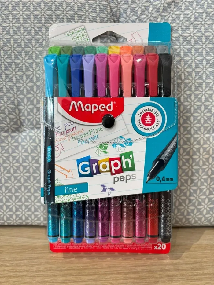 Pochette de 20 Feutres d'Ecriture "Graph Pep's"