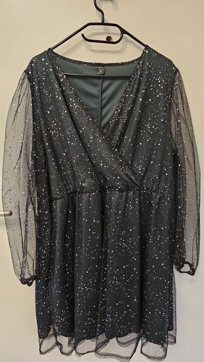 Robe de fête à paillettes Shein curve vert sapin 3XL