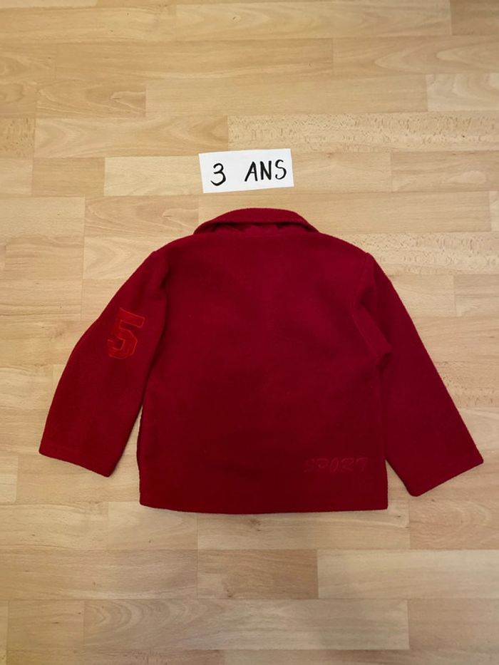 Veste zippée polaire rouge 3 ans - photo numéro 5