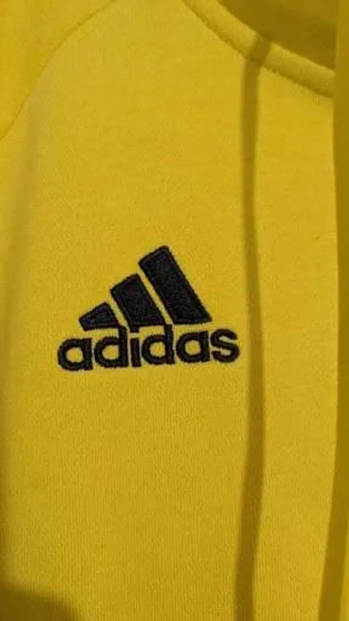 ADIDAS hoodie jaune "pop" - Taille m - état nickel - photo numéro 4