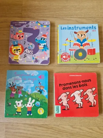 Lot de livres sonores et histoires bébé 18/36 mois