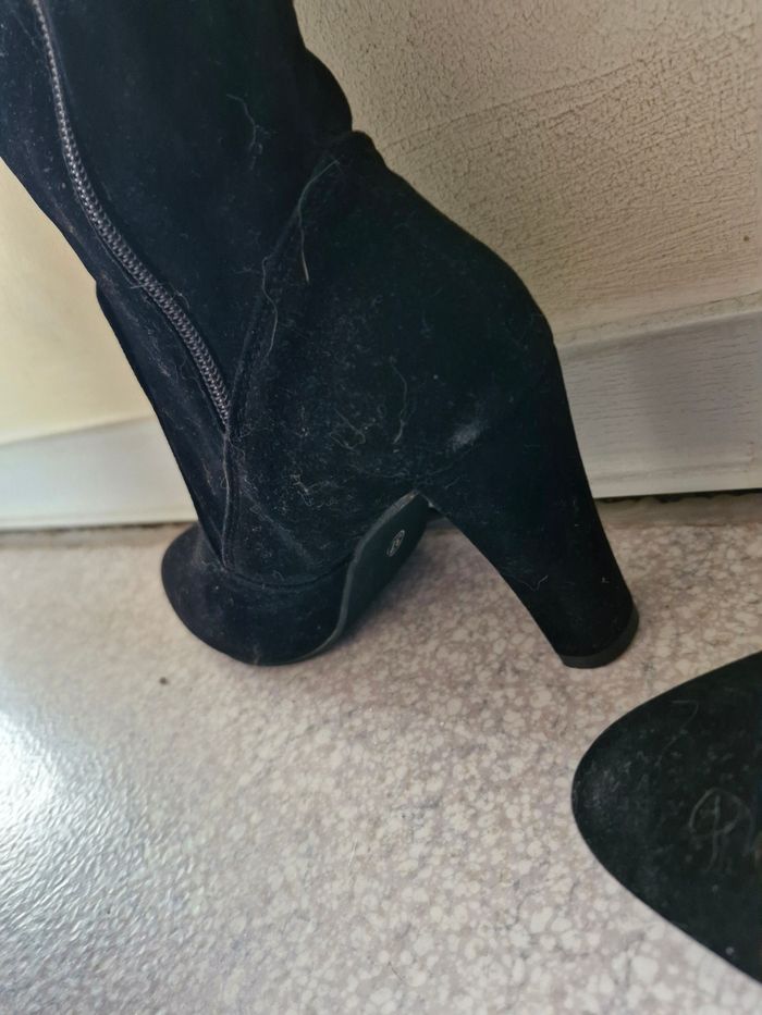 Magnifiques cuissardes à talons style daim - photo numéro 3