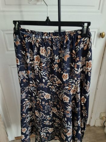 Juoe longue imprimée taille 38 marine écru Blancheporte 