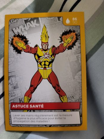 Carte Héros DC Auchan 2022 n° 86/90 Astuce Santé