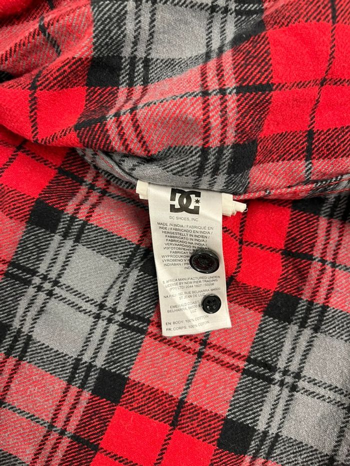 Chemise DC shoes 10 ans rouge et noire - photo numéro 4