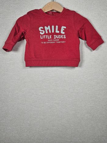 Sweat col rond kiabi 3 mois 56-62cm