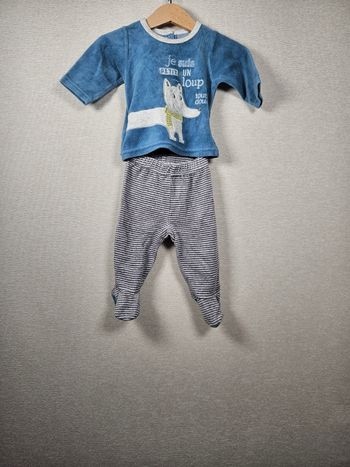 Pyjama deux pièces velour gémo 3 mois 