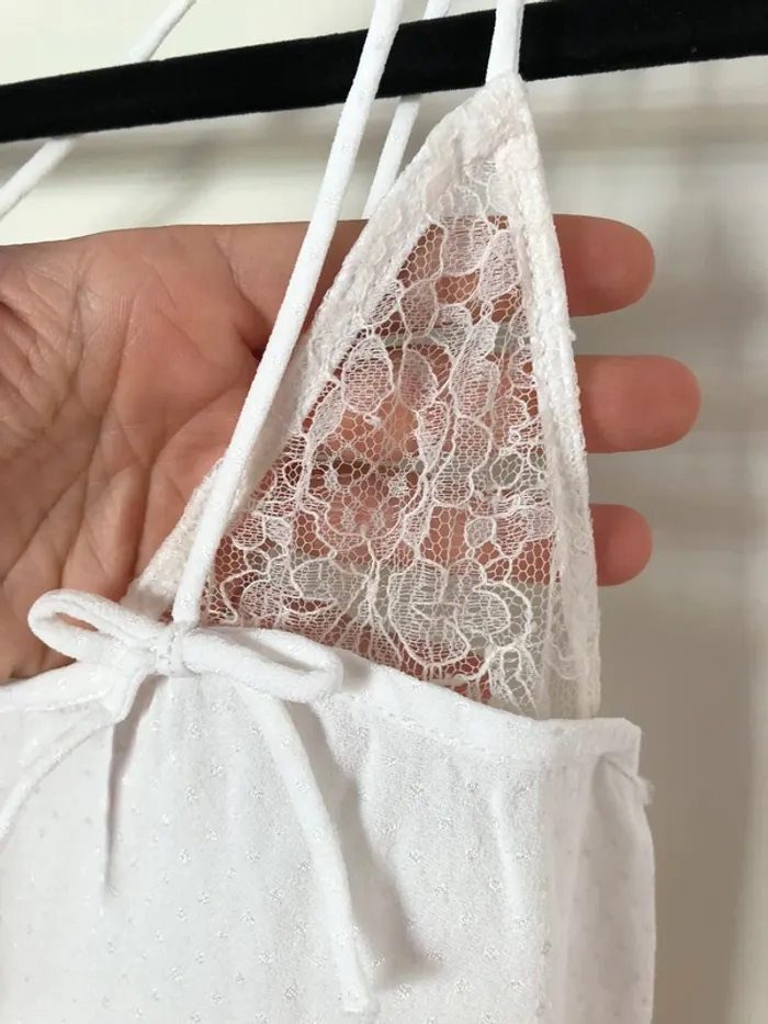 Top à bretelles blanc cassé Claudie Pierlot taille 3 - photo numéro 5