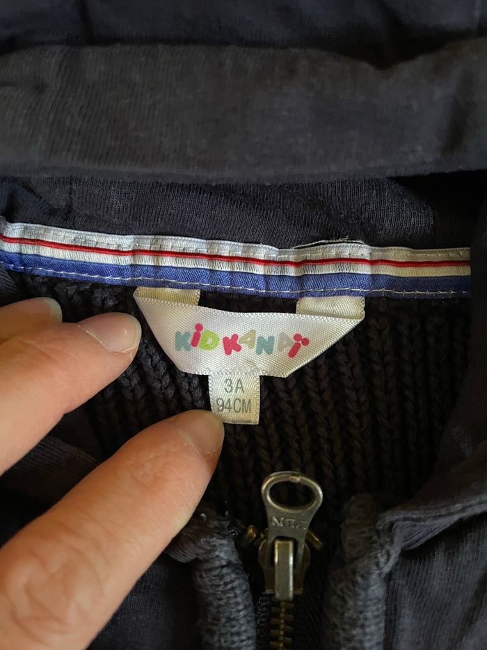 Gilet zippé à capuche garçon Kid kanai garçon 3 ans - photo numéro 2