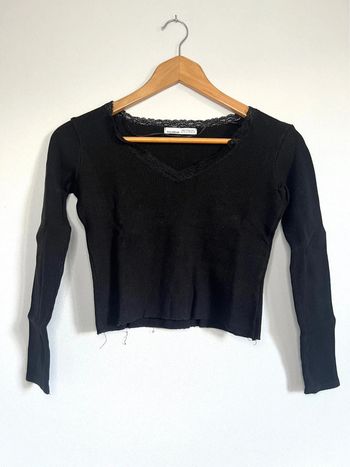 Blouse manches longues Pull & Bear noir