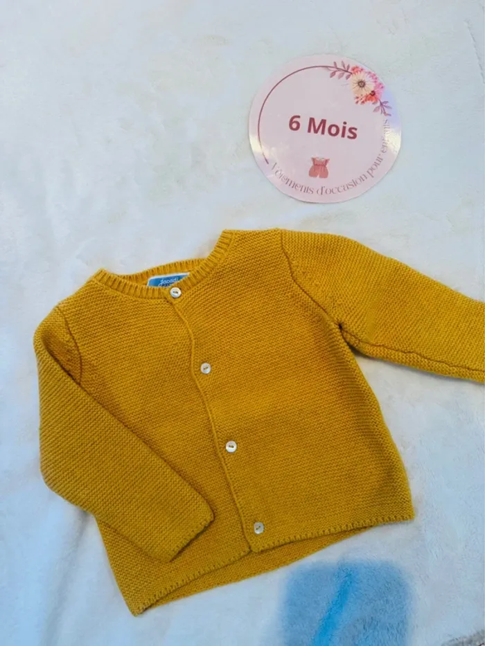 gilet moutarde jacadi 6 mois - photo numéro 3