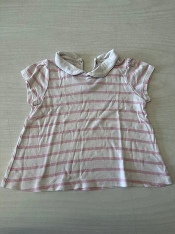 T-shirt à col Petit Bateau 24 mois